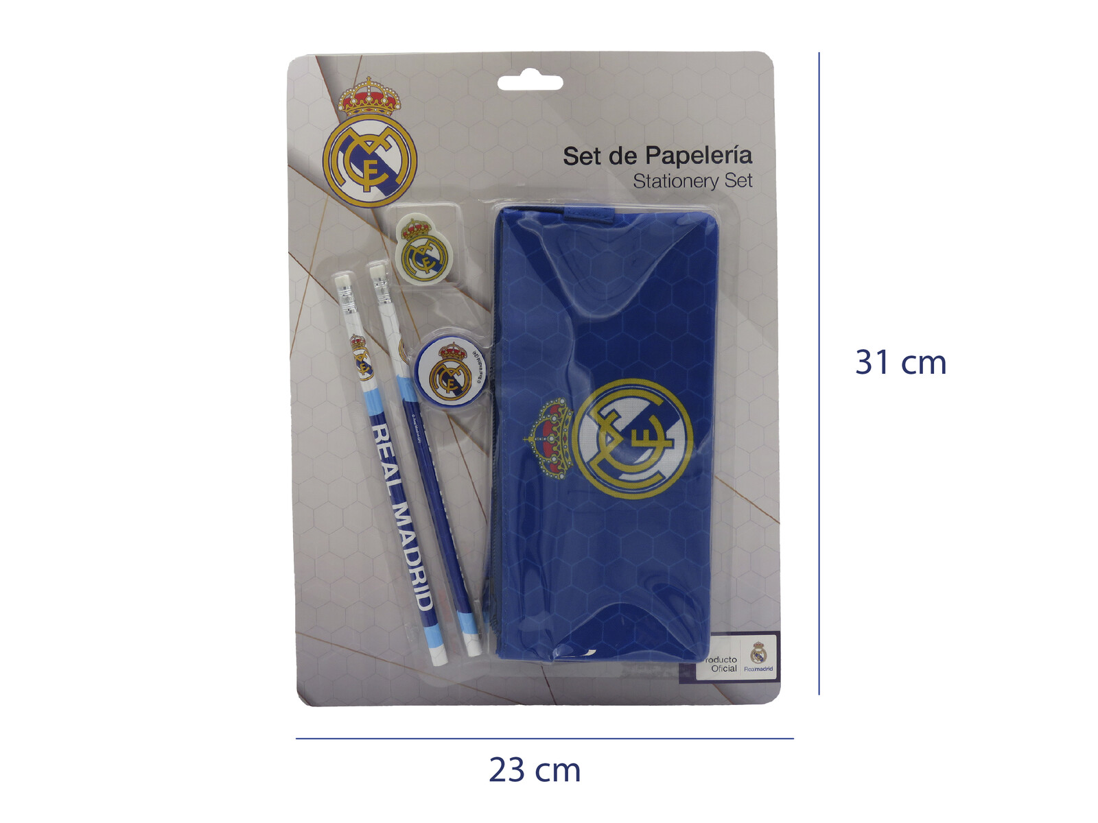 Real Madrid Set de Papelería Portatodo Triple
