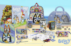 Colección de papelería y accesorios de Bluey