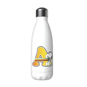 Snoopy Botella Personalizable Blanca de Acero 550ml Letra A