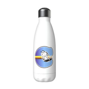 Snoopy Botella Personalizable Blanca de Acero 550ml Letra C