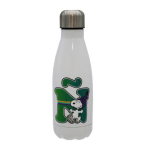 Snoopy Botella Personalizable Blanca de Acero 550ml Letra Ñ