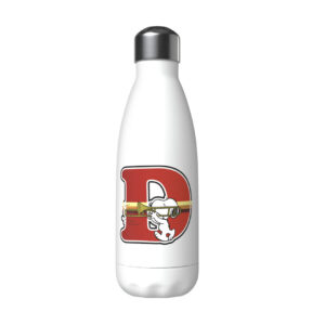 Snoopy Botella Personalizable Blanca de Acero 550ml Letra D