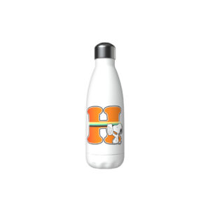 Snoopy Botella Personalizable Blanca de Acero 550ml Letra H