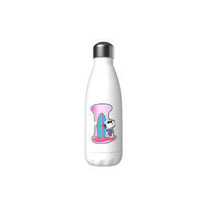 Snoopy Botella Personalizable Blanca de Acero 550ml Letra I