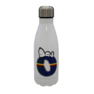 Snoopy Botella Personalizable Blanca de Acero 550ml Letra O