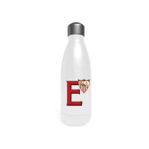 Sevilla Botella Personalizable Blanca de Acero 550ml Letra E