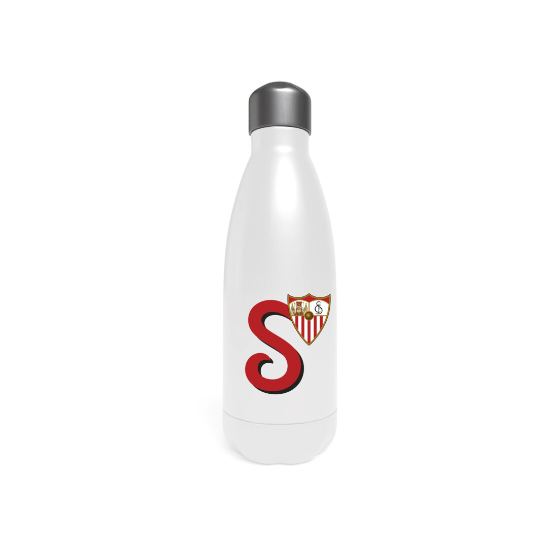 Sevilla Botella Personalizable Blanca de Acero 550ml Letra S