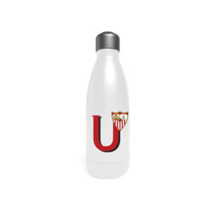 Sevilla Botella Personalizable Blanca de Acero 550ml Letra U