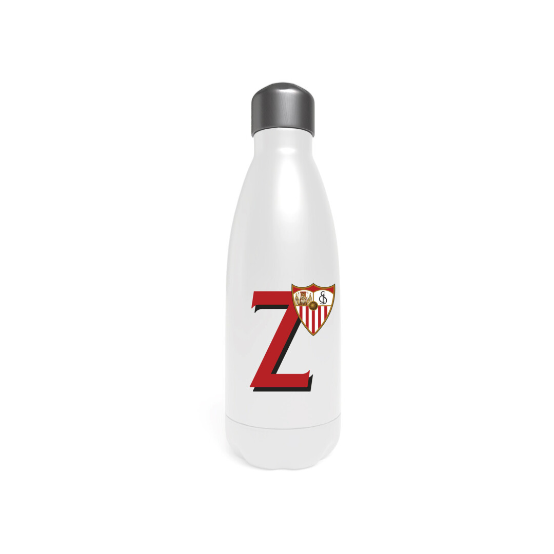 Sevilla Botella Personalizable Blanca de Acero 550ml Letra Z