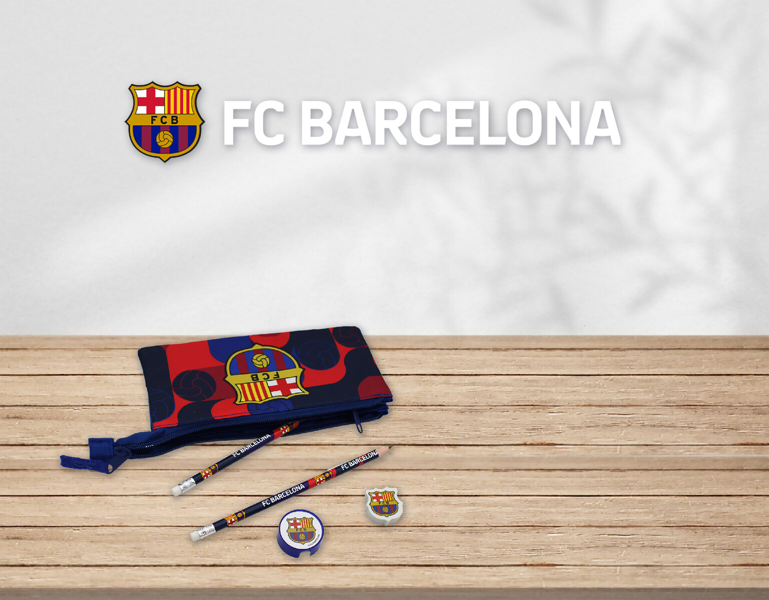 FCBarcelona Set de Papelería Portatodo Triple