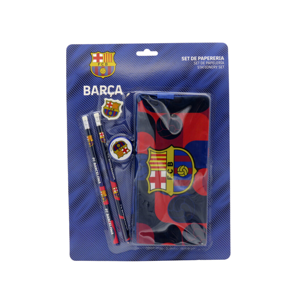 FCBarcelona Set de Papelería Portatodo Triple