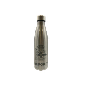 Deportivo de la Coruña Botella de Acero de Doble Pared Color Plata
