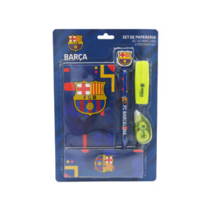 FCBarcelona Set de Papelería con Block de Notas