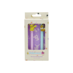 Pokémon Set de 2 bolígrafos con clip decorativo Colección Flowers