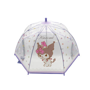 Sanrio Kuromi Paraguas Manual Infantil Transp. Burbuja 48 cm