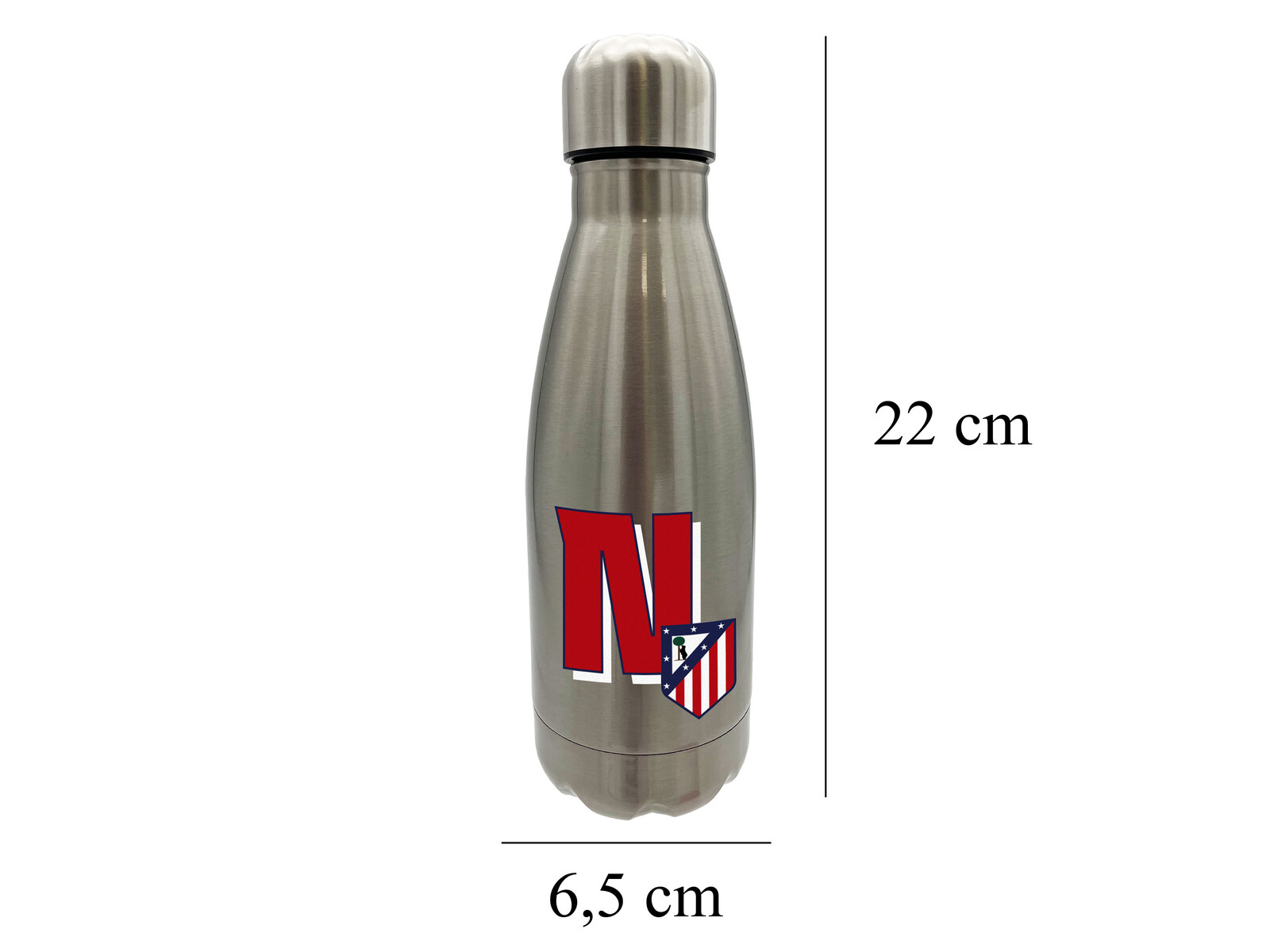 Atlético de Madrid Botella Personalizable de Acero 550ml Letra N