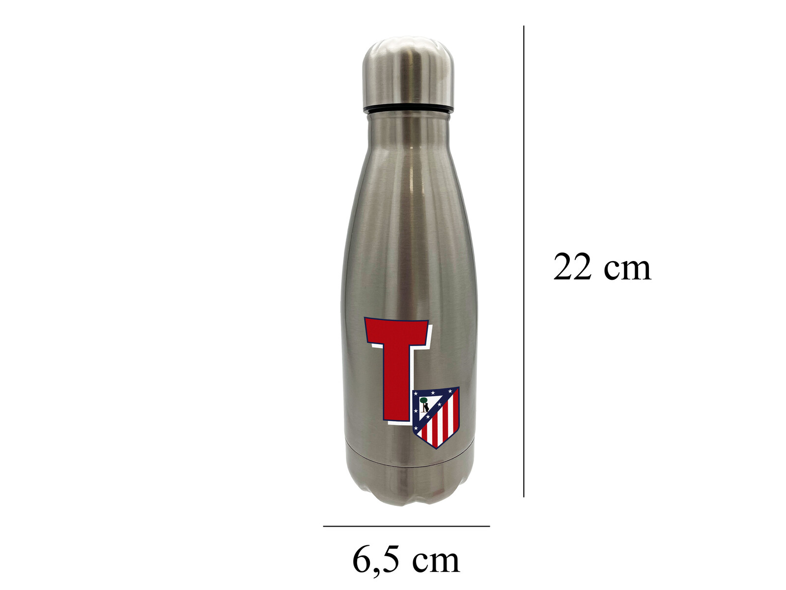 Atlético de Madrid Botella Personalizable de Acero 550ml Letra T