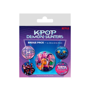 K-Pop Demon Hunters Set de 4 Chapas