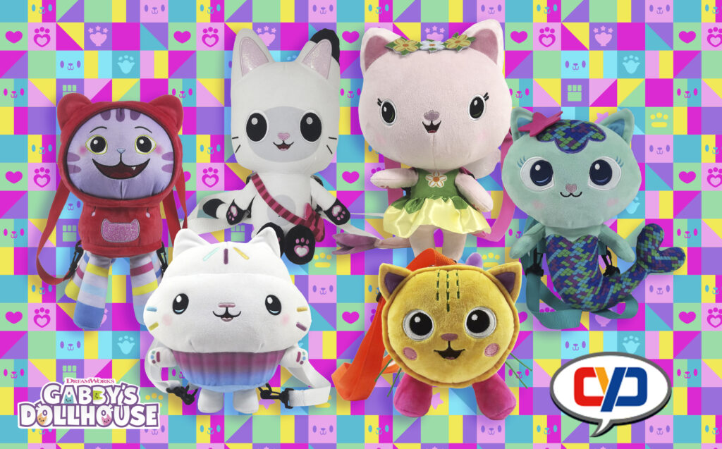 COLECCION DE MOCHILAS DE PELUCHE PARA LA VUELTA AL COLE DE GABBYS DOLLHOUSE