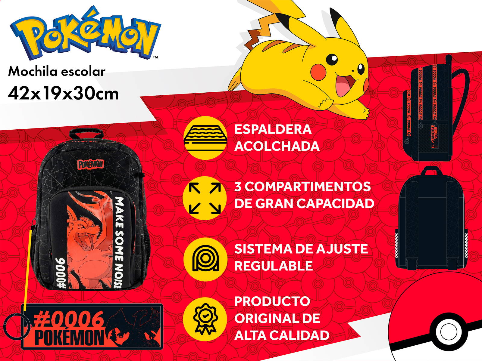 Pokémon Mochila Escolar - Twilight Champions Charizard