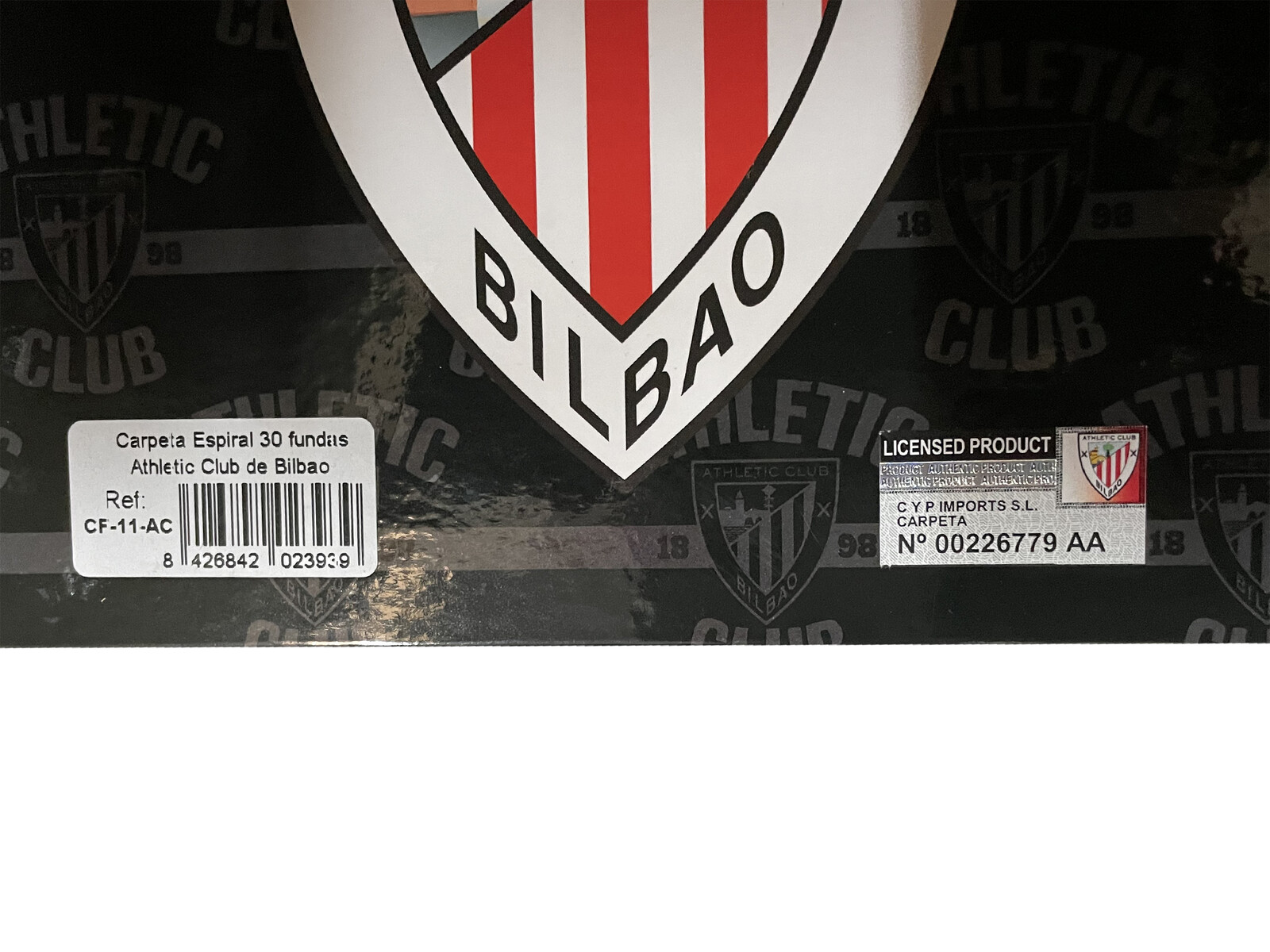Athletic Club Carpeta Espiral 30 fundas