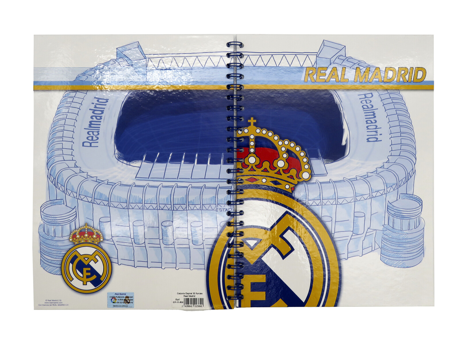 Real Madrid Carpeta Espiral 30 fundas