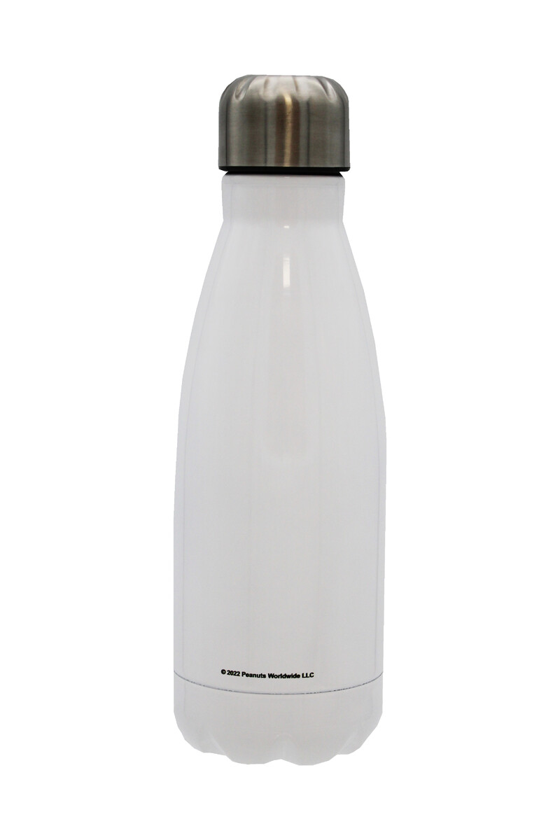 Snoopy Botella Personalizable Blanca de Acero 550ml Letra L