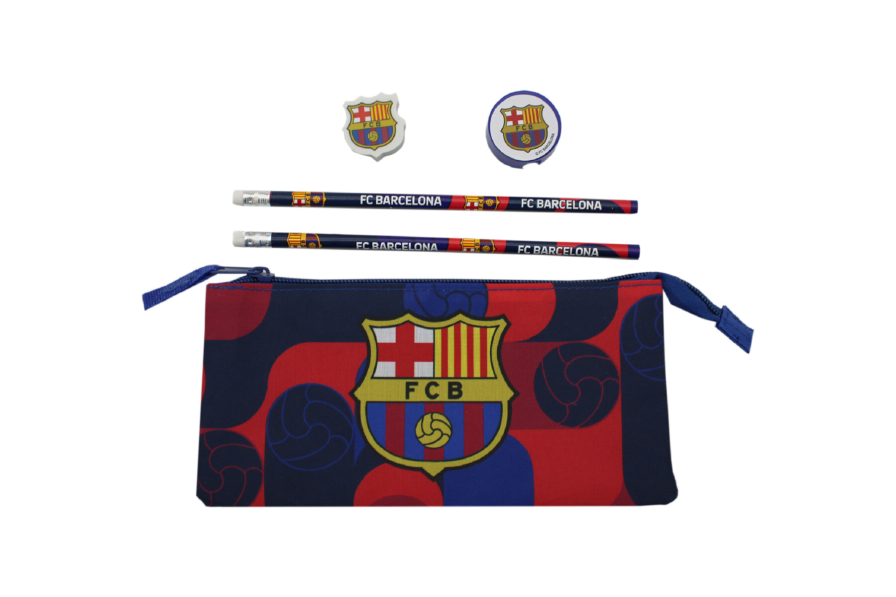 FCBarcelona Set de Papelería Portatodo Triple