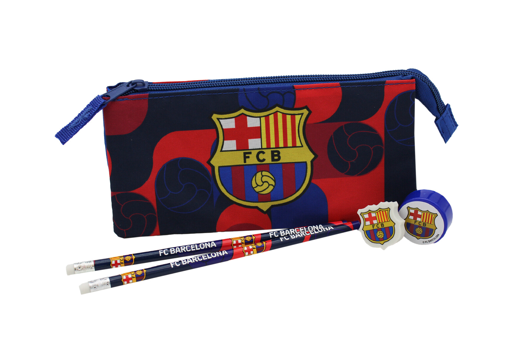 FCBarcelona Set de Papelería Portatodo Triple