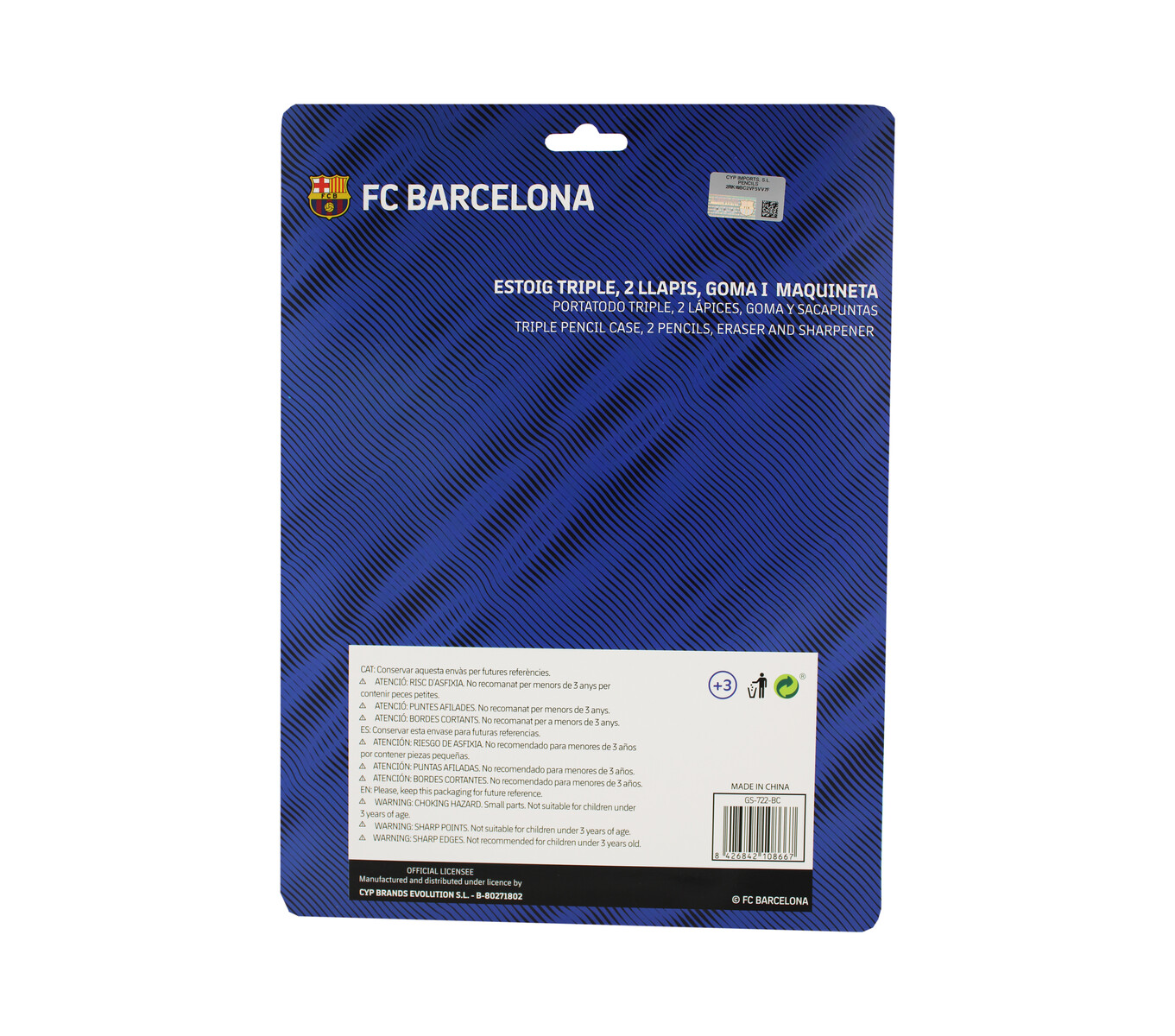 FCBarcelona Set de Papelería Portatodo Triple