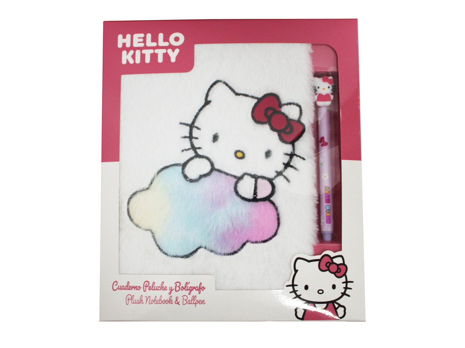 Sanrio Hello Kitty Set Cuaderno Peluche y Bolígrafo