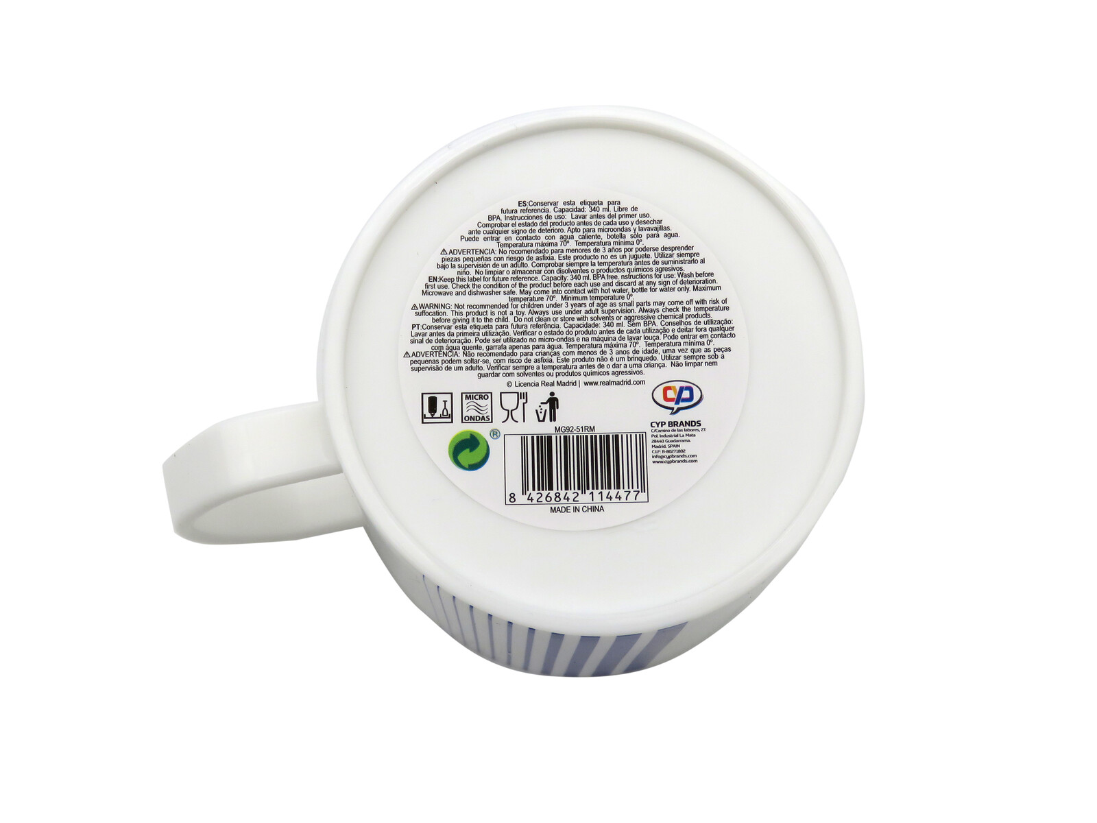 Real Madrid Taza de Microondas