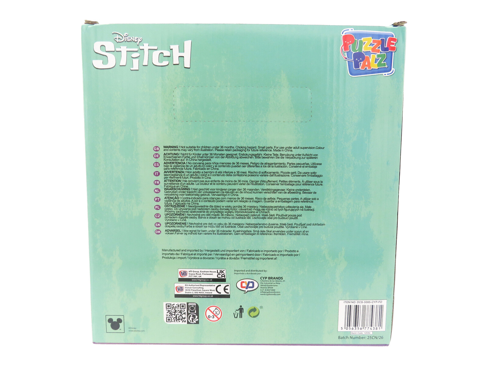 Stitch Puzzle Palz Cápsulas Dobles en Dispensador