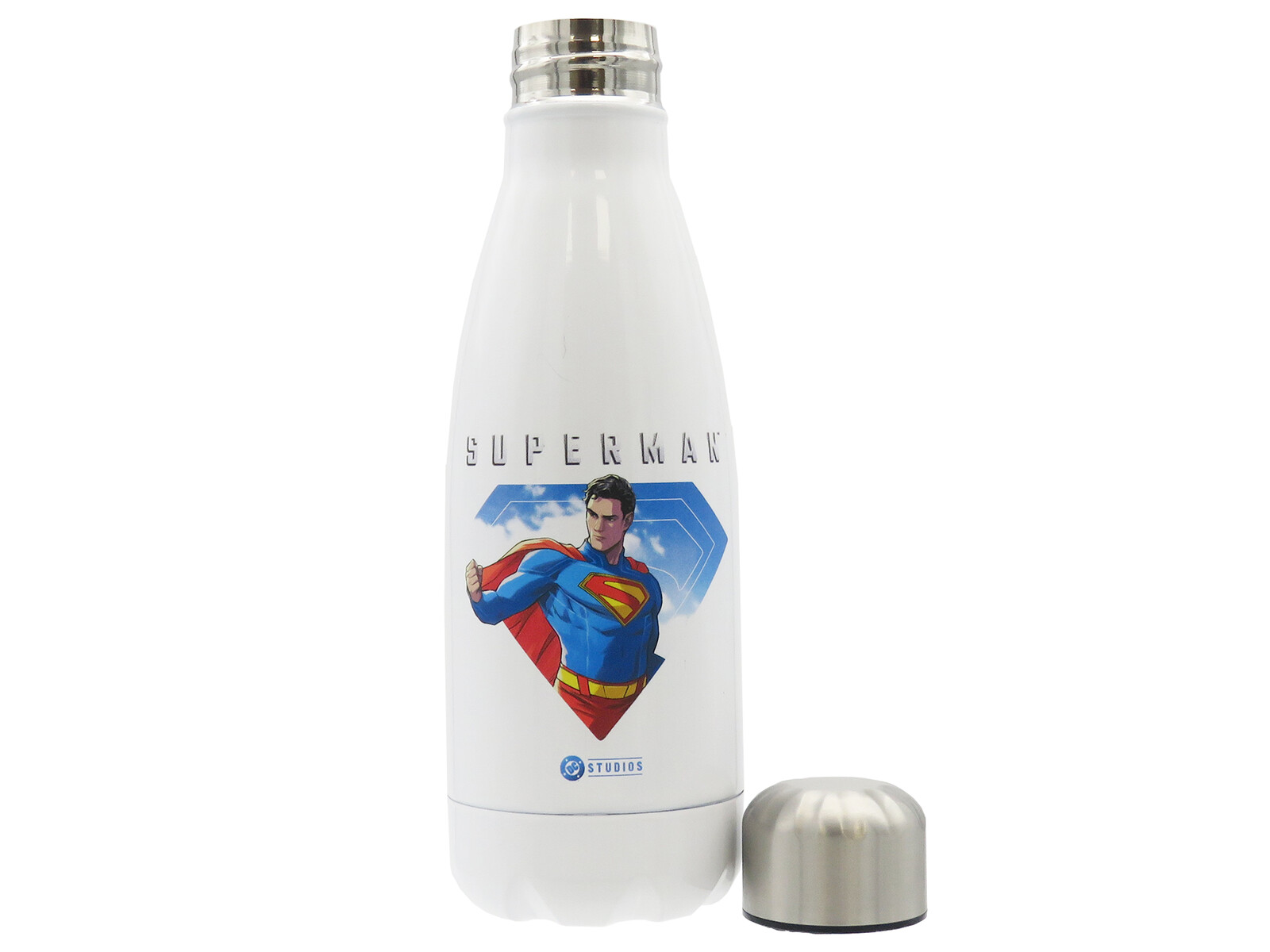 Superman Botella Blanca de Acero 550ml