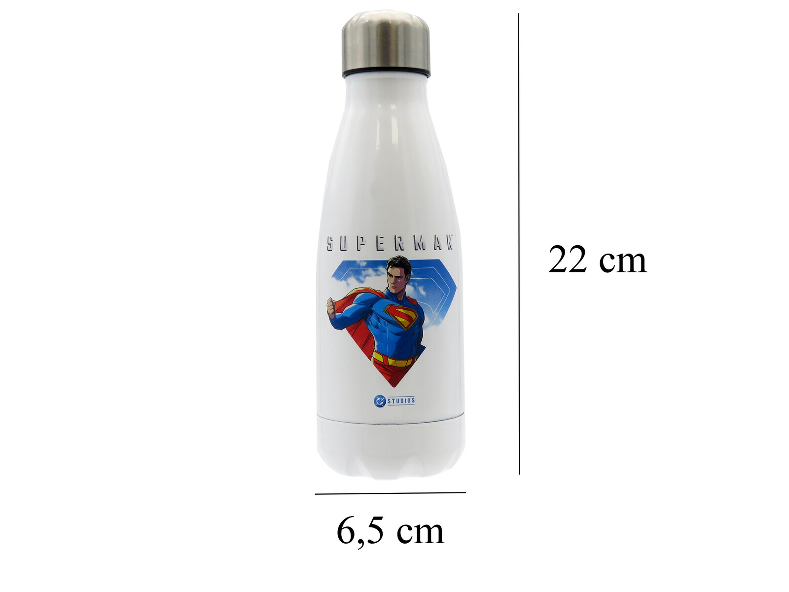 Superman Botella Blanca de Acero 550ml