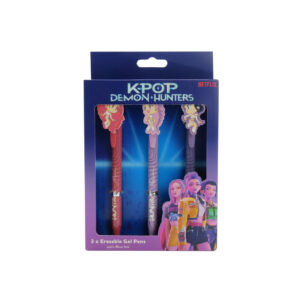 K-Pop Demon Hunters Set 3 Bolígrafos Borrables en Caja