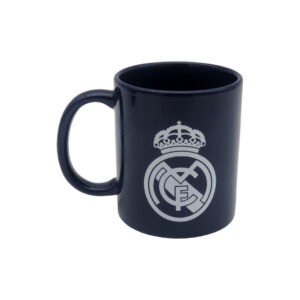 Real Madrid Taza Cerámica Azul con Escudo Blanco en Caja