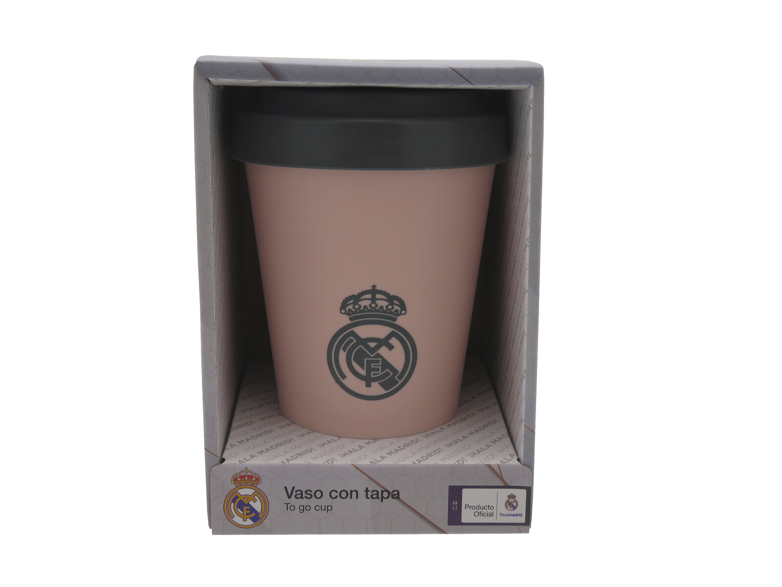 Real Madrid Vaso Para Llevar Rosa Empolvado