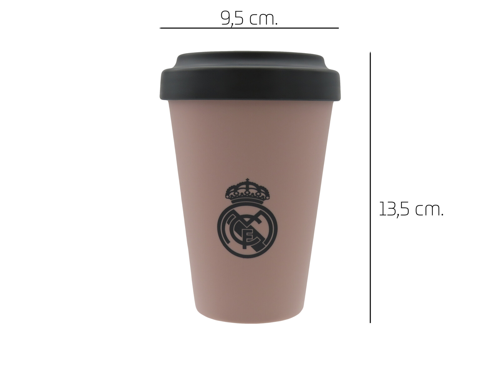 Real Madrid Vaso Para Llevar Rosa Empolvado