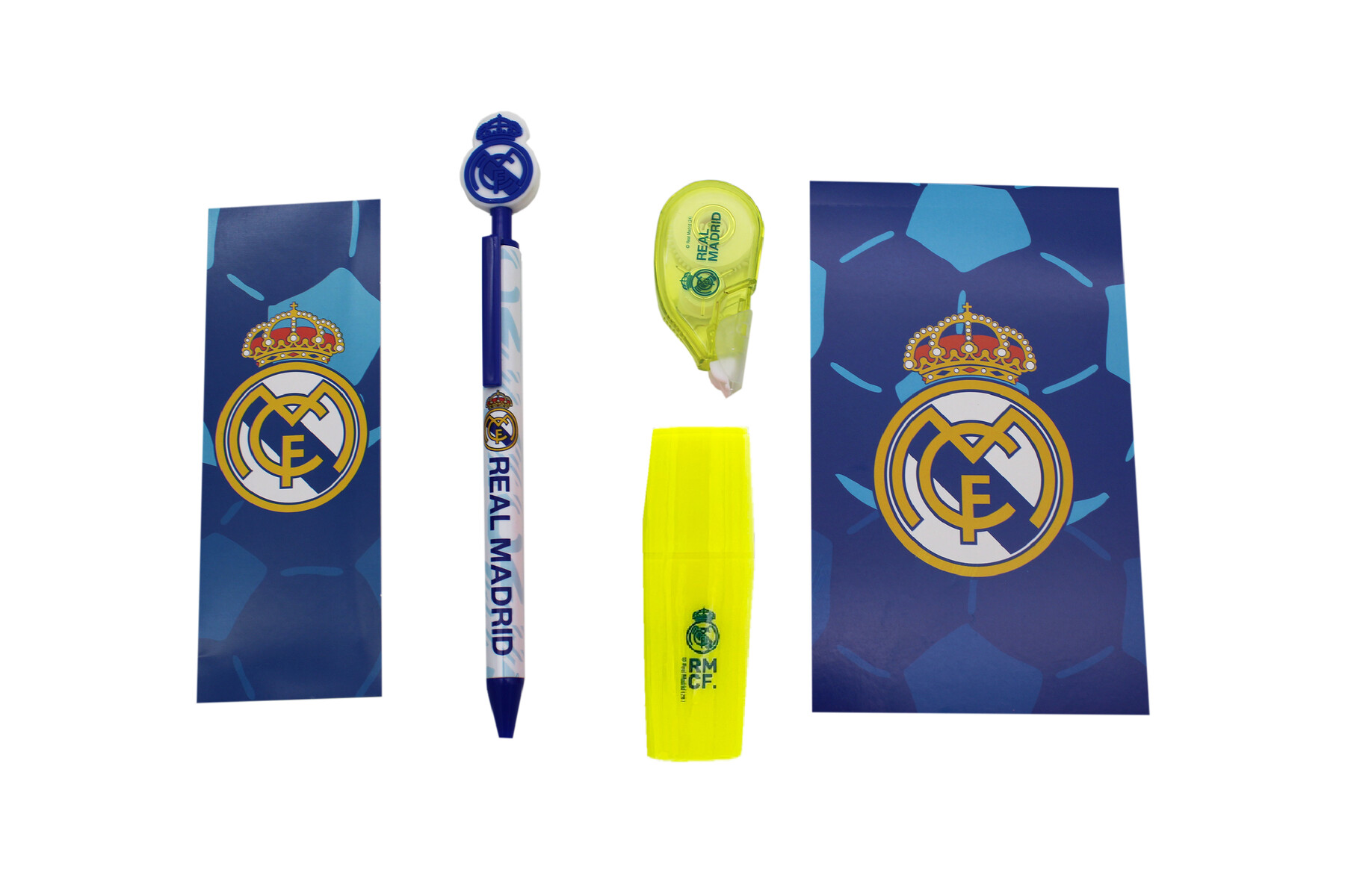 Real Madrid Set de Papelería con Block de Notas