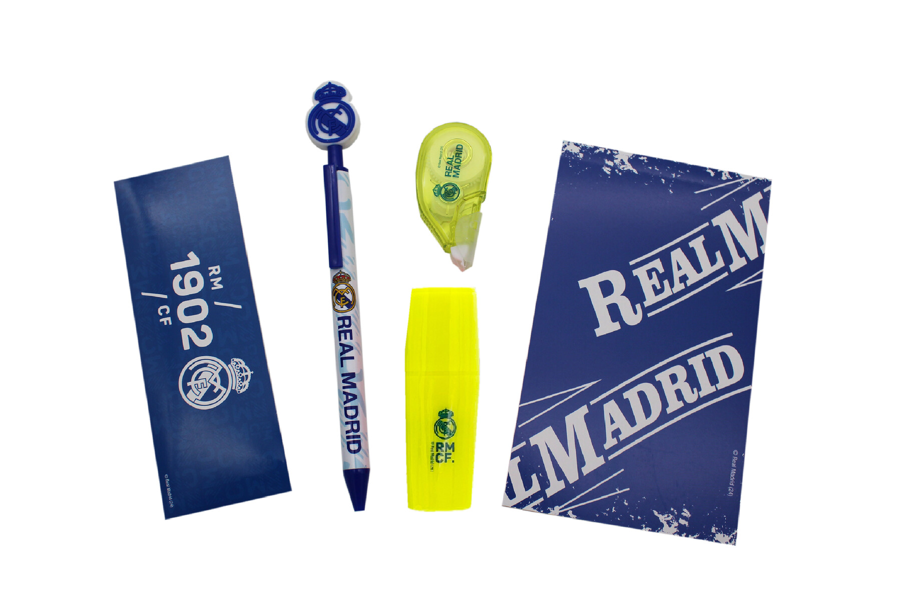 Real Madrid Set de Papelería con Block de Notas