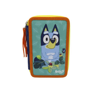 Bluey Plumier 3 Pisos con Material Escolar - Leaves Collection
