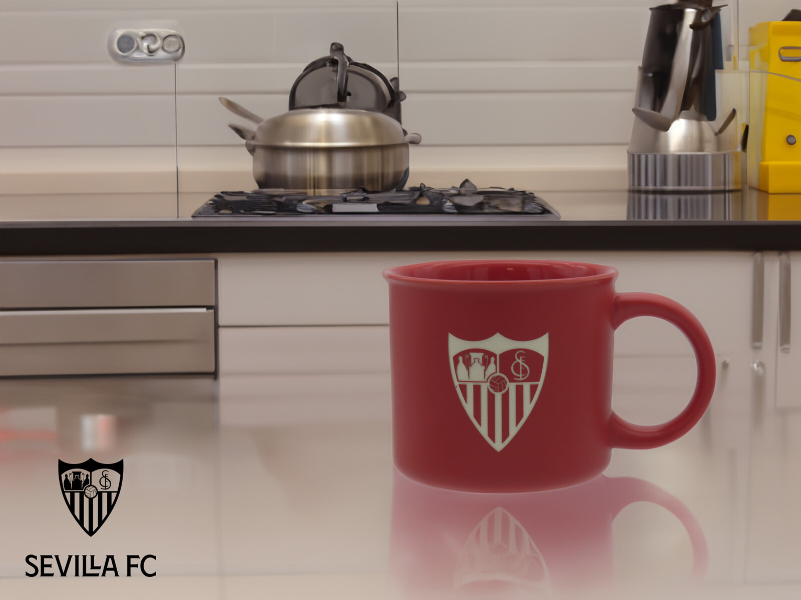 Sevilla F.C. Taza Jumbo Grabada en Caja