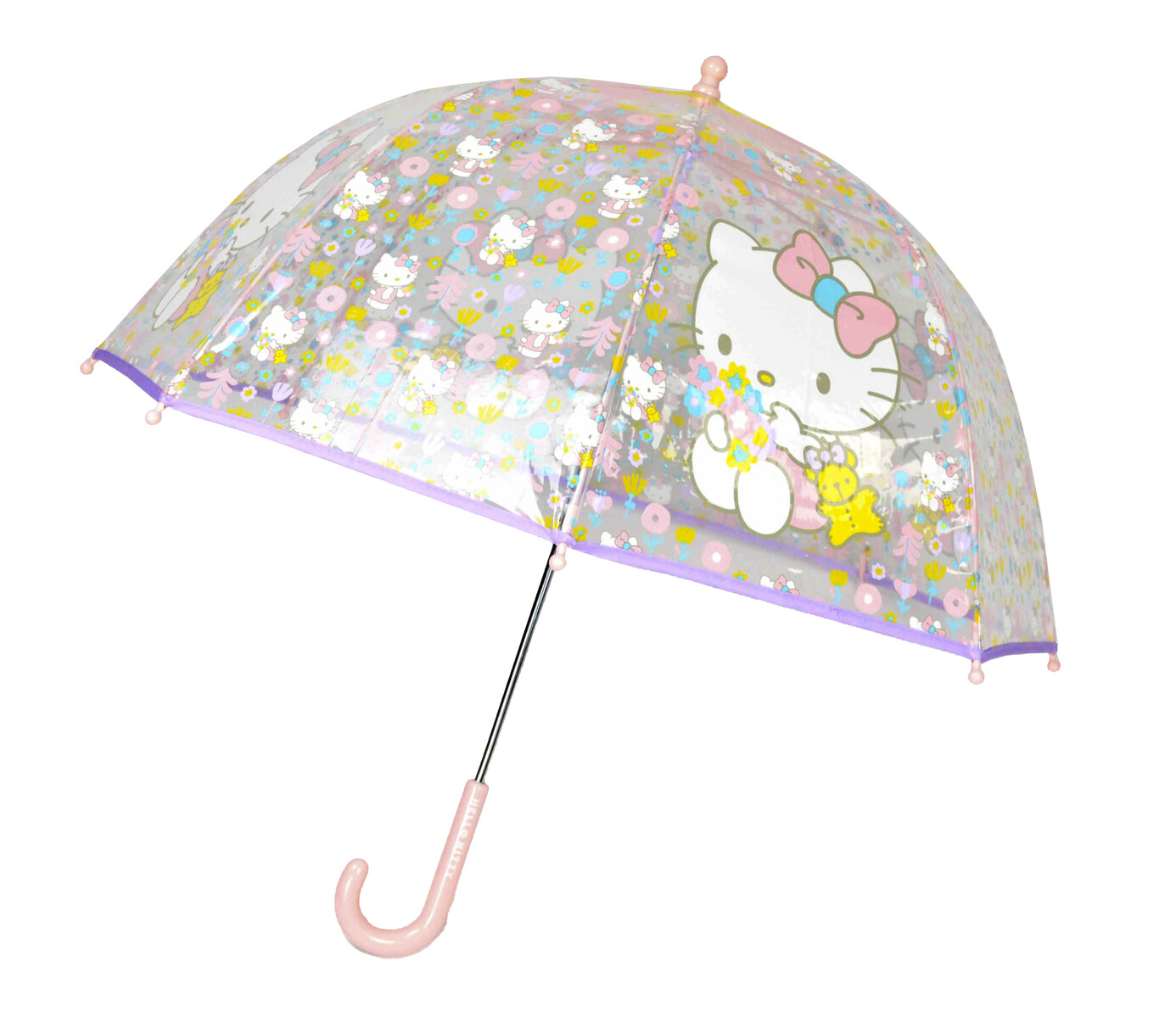Sanrio Hello Kitty Paraguas Manual Infantil Transp. Burbuja 48 cm