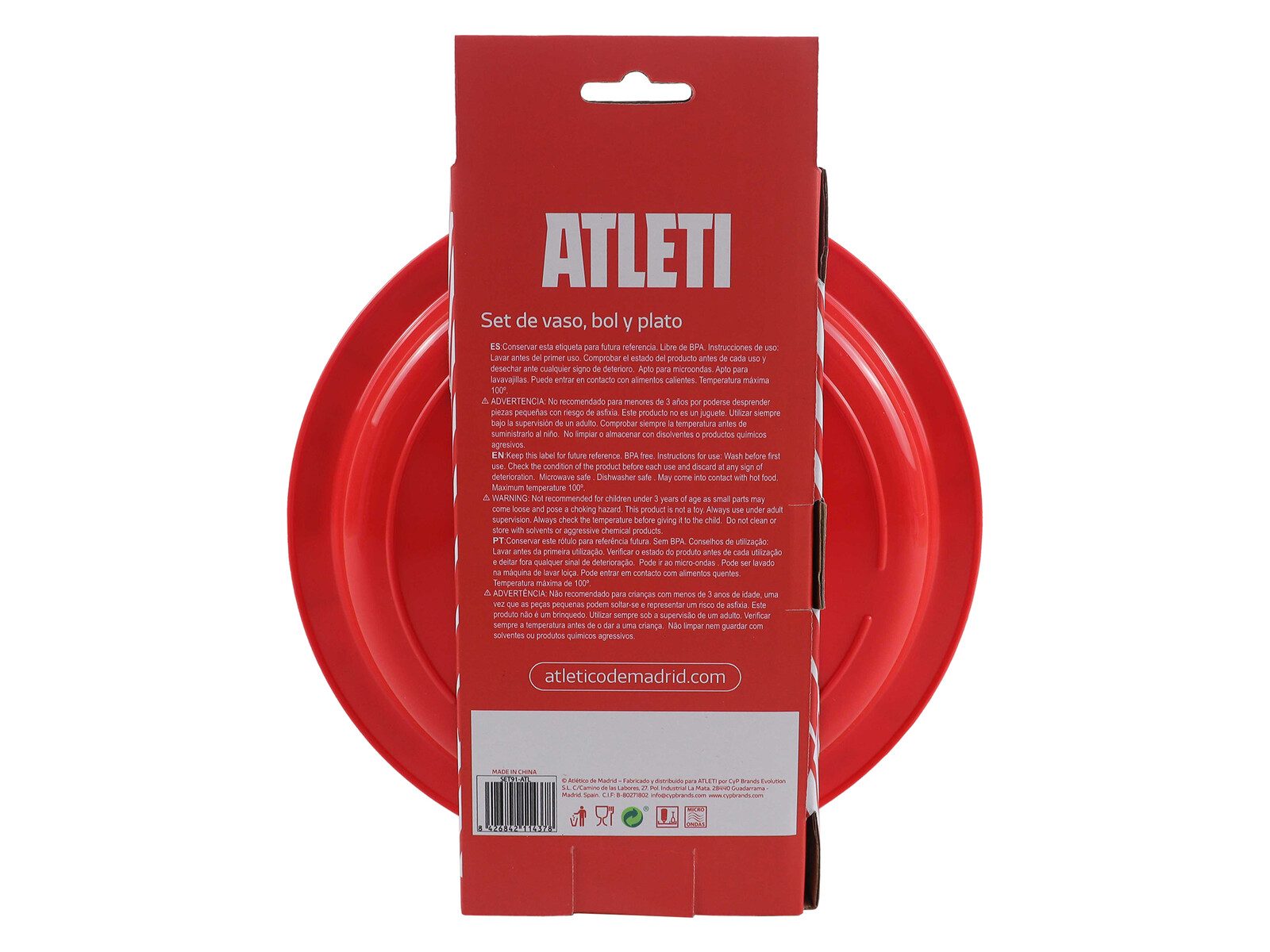 Atlético de Madrid Set Menaje 3 Piezas