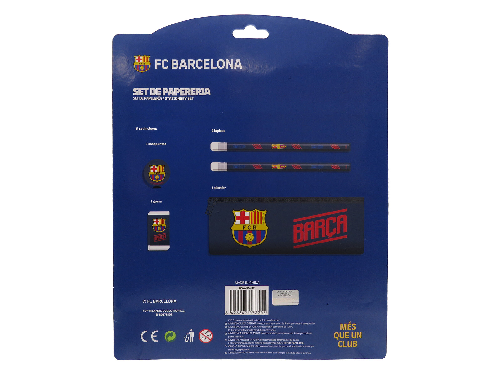 FCBarcelona Set de Papelería c/ Portatodo