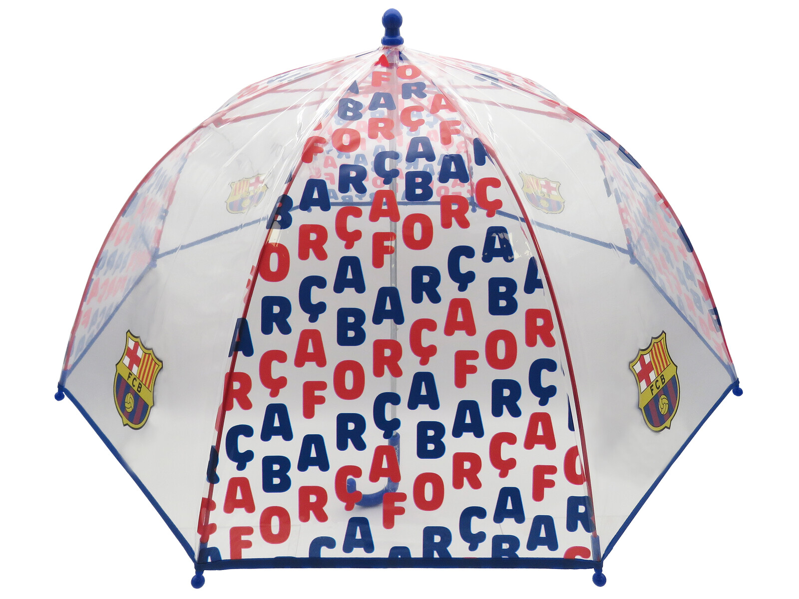 FCBarcelona Paraguas Manual Infantil Transp. Burbuja 48 cm