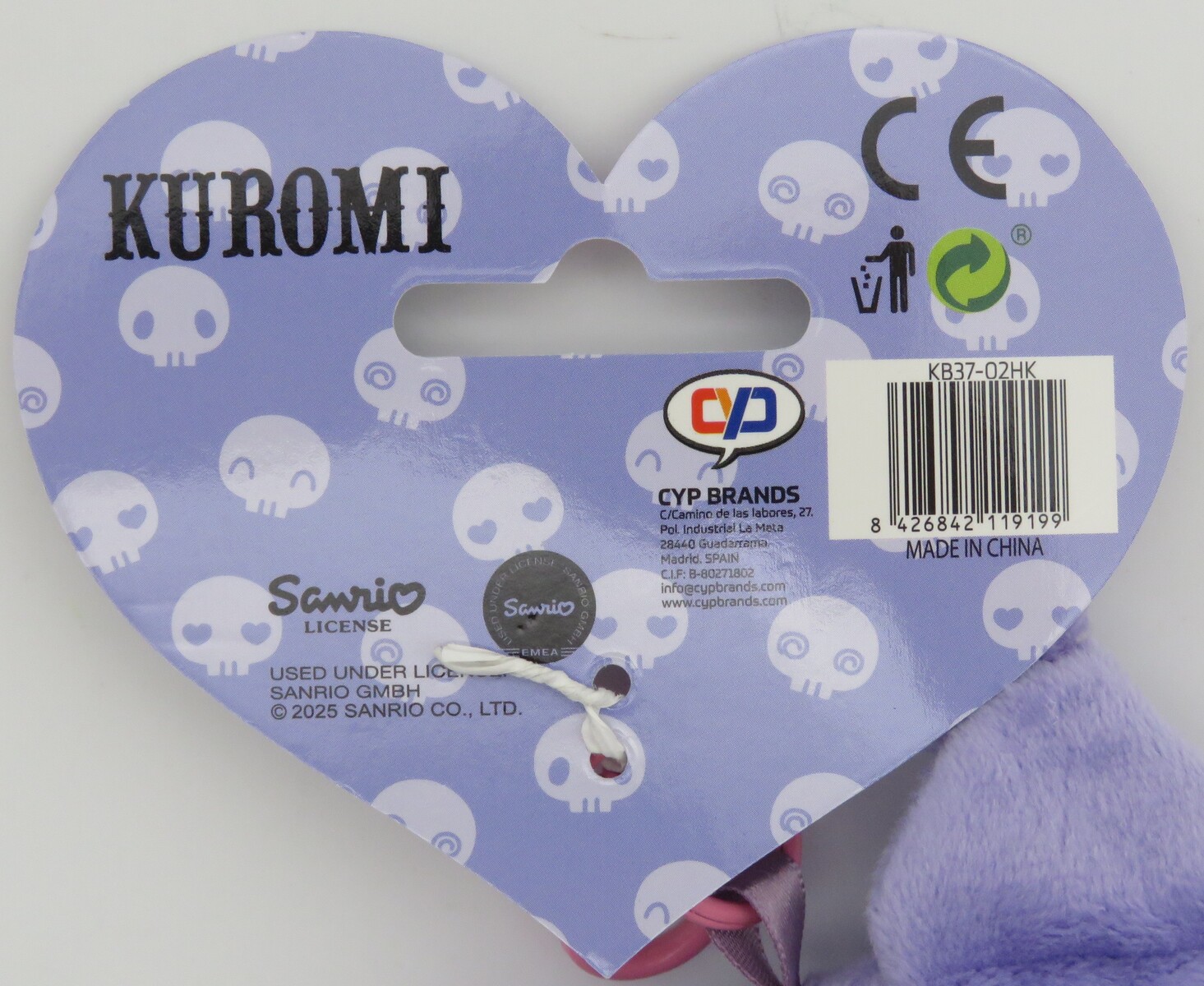 Sanrio Llavero Peluche Kuromi