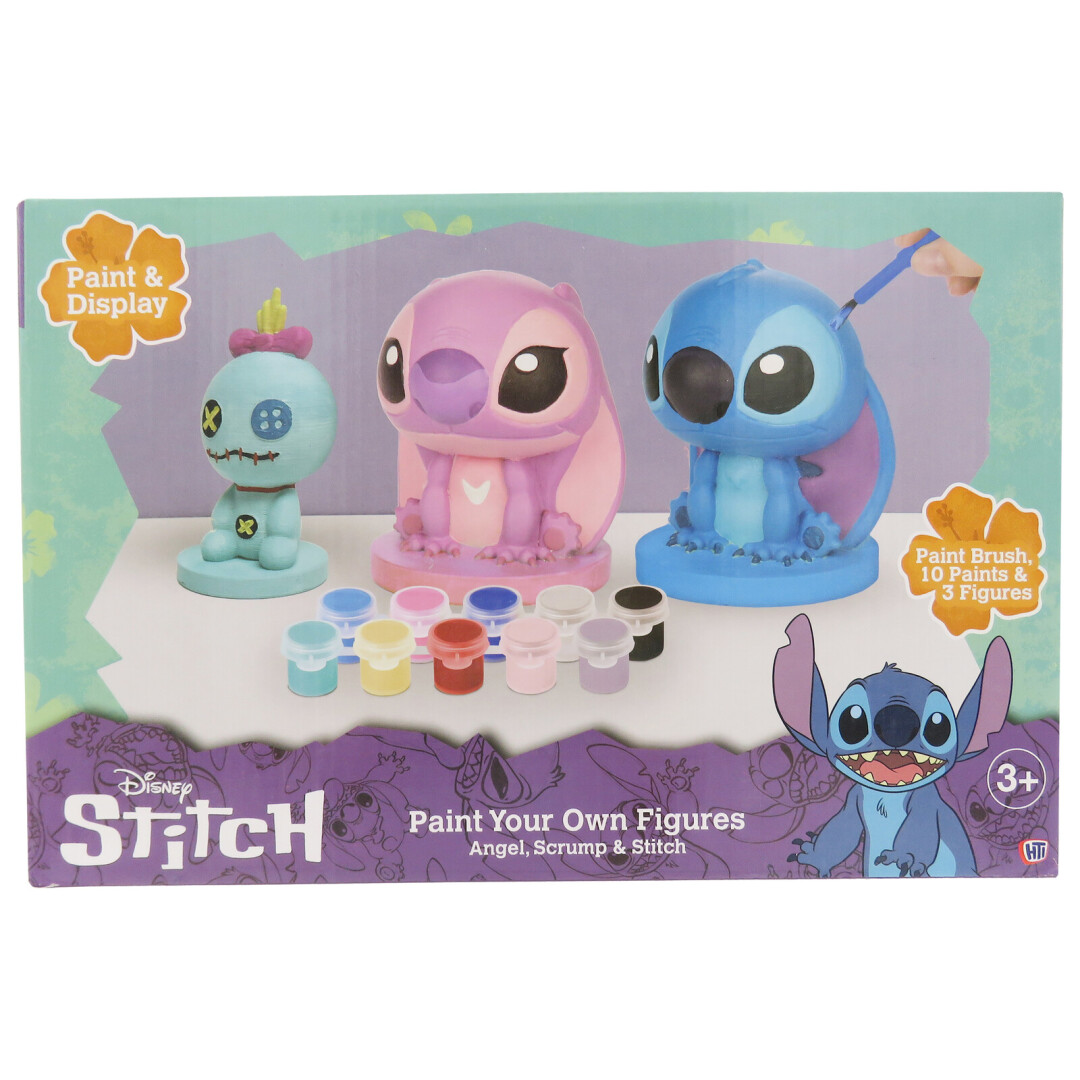 Stitch Set de 3 Figuras de Escayola para Pintar