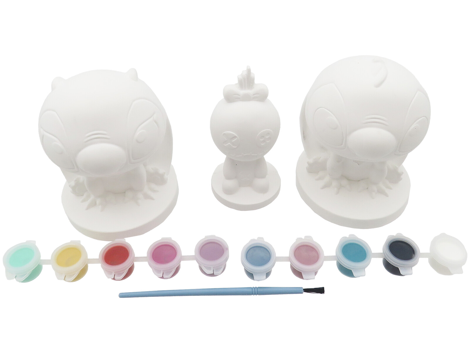 Stitch Set de 3 Figuras de Escayola para Pintar